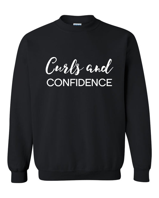 Curls and Confidence Sweatshirt (Black)