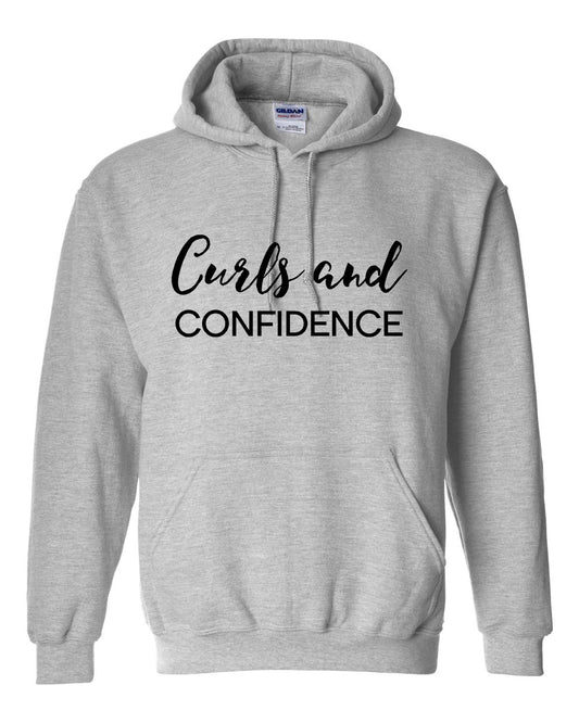 Curls and Confidence Hoodie (Grey)
