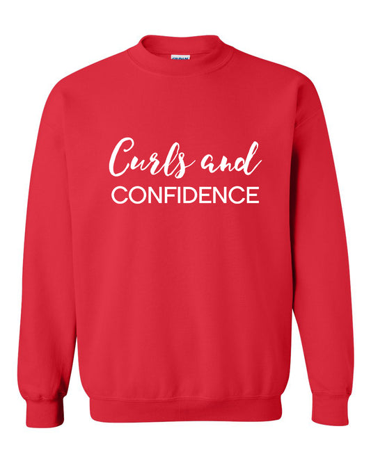 Curls and Confidence Sweatshirt (Red)